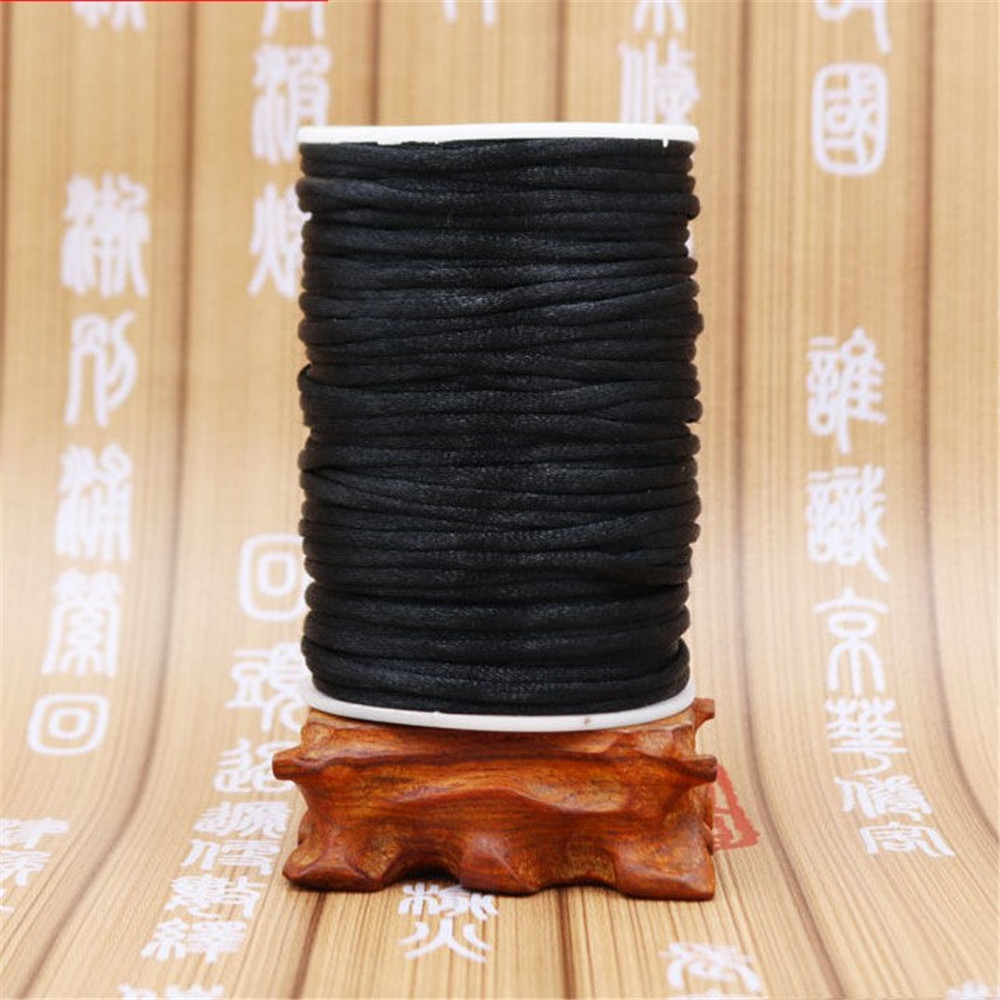 3MM Braided Macrame Silk Macrame Cord Rope Thread Wire DIY Chinese Knot Satin Bracelets Making Findings Beading 10 Yards: Clear