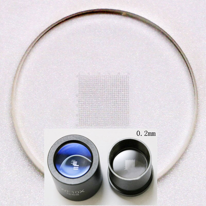 Calibration Ruler Microscope Slides Reticle Microscope Micrometer Eyepiece Lens Measurement 7PCS/Set 0.1mm 0.2mm 0.05mm 0.01mm