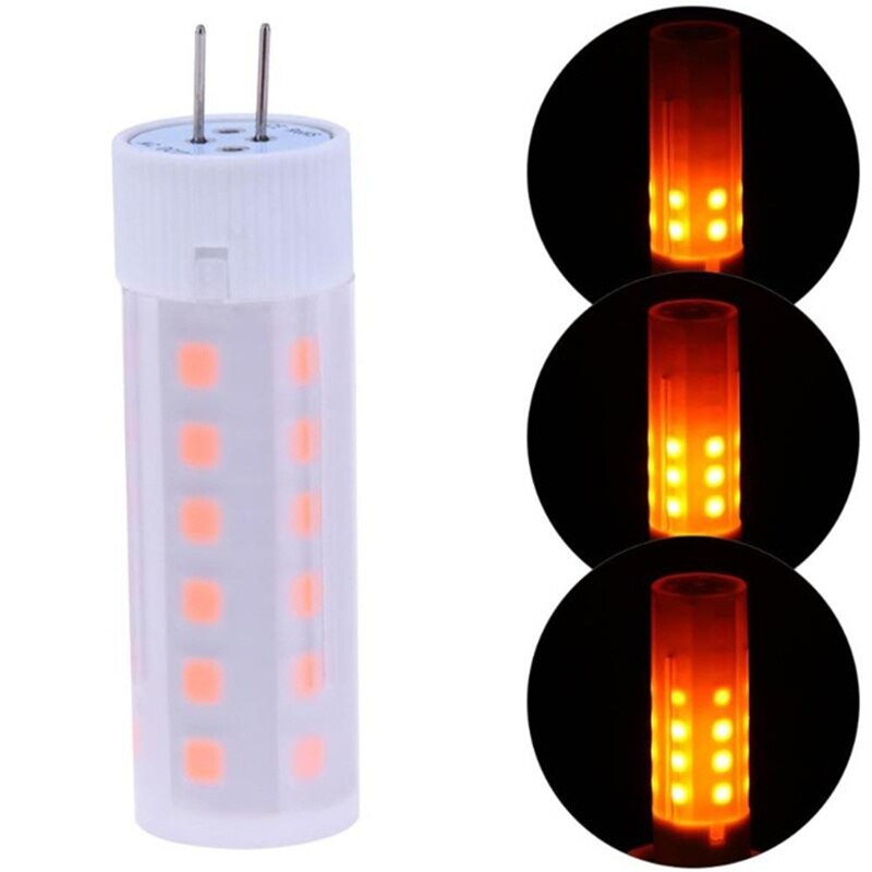 LED Feuer Licht E14 E27 B22 Kerze Lampe 5W 4 Modi Beleuchtung LED Flamme Flackern Lampe Wohnzimmer Weihnachten atmosphäbetreffend Lampe Wohnkultur: Typ D / G4(12V)