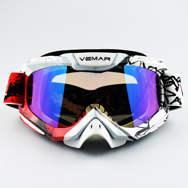 Motocross Goggles Moto Glasses Outdoor Sport Cycling Dirt-Bike Off-Road Sun Glasses MX ATV Men Motorcycle Helmet Goggles: Red