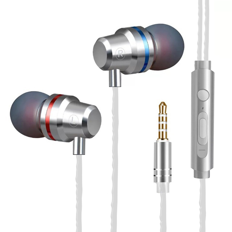 3.5mm kopfhörer für samsung galaxy  m51 m12 m62 a13s xcover 5 a32 5g a52 a71 a12 a22 a42 kopfhörer kabelgebundenes headset fone de ouvido: Silber