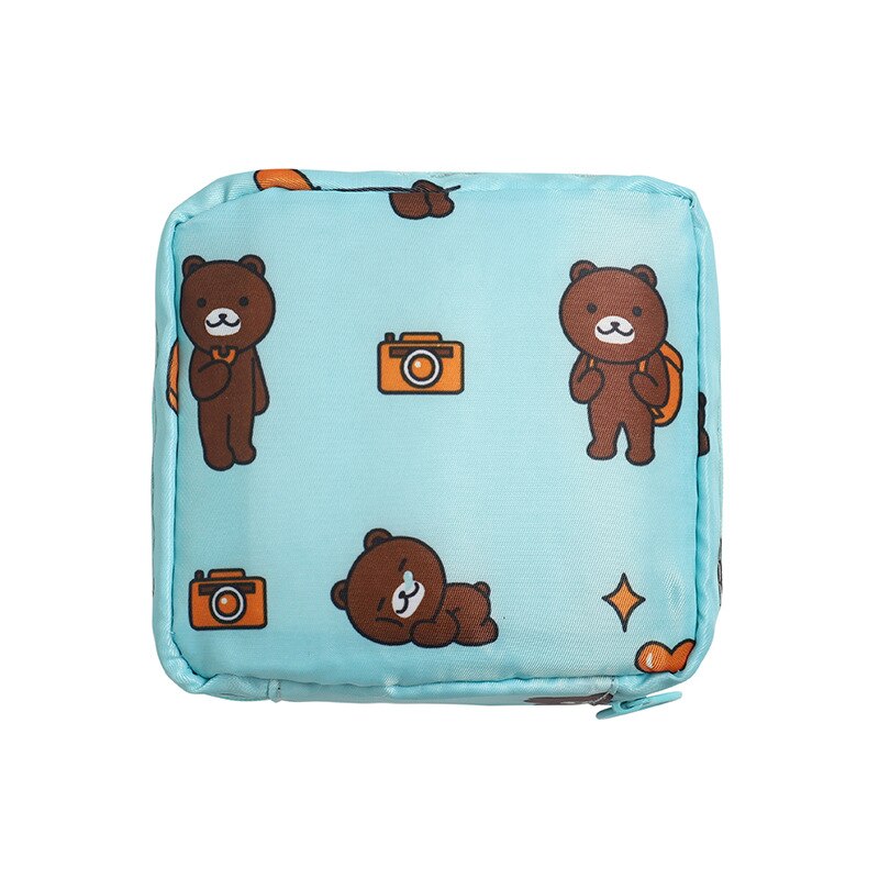 Portatile di grande capacità borsa da viaggio sacchetto di immagazzinaggio del tovagliolo sanitario di stoccaggio cosmetici di trucco del sacchetto dei monili sacchetto di immagazzinaggio del sacchetto rossetto borsa: B Little bear