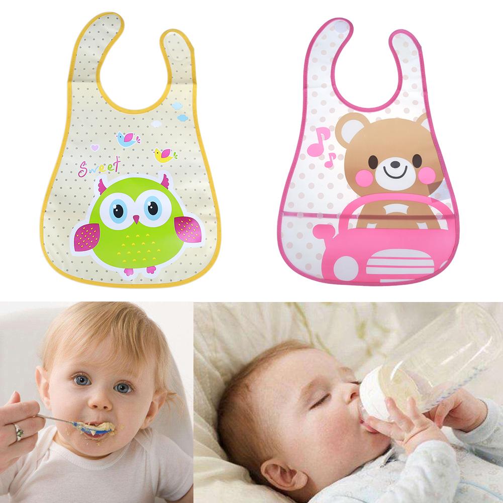 Cute Cartoon Baby Kids Bibs Waterproof Saliva Towel Feeding Bandana Apron