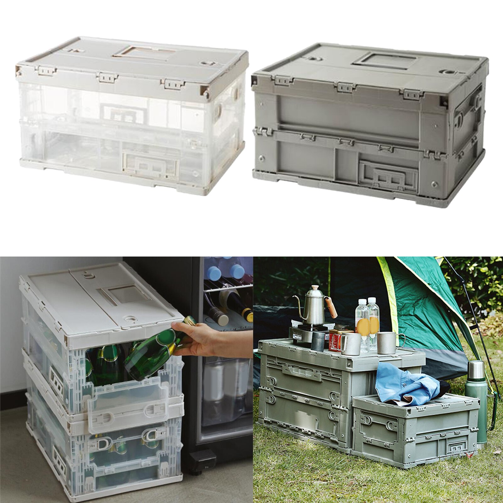 Outdoor Camping Barbecue Box Food Storage Containers Car Collapsible Boxes