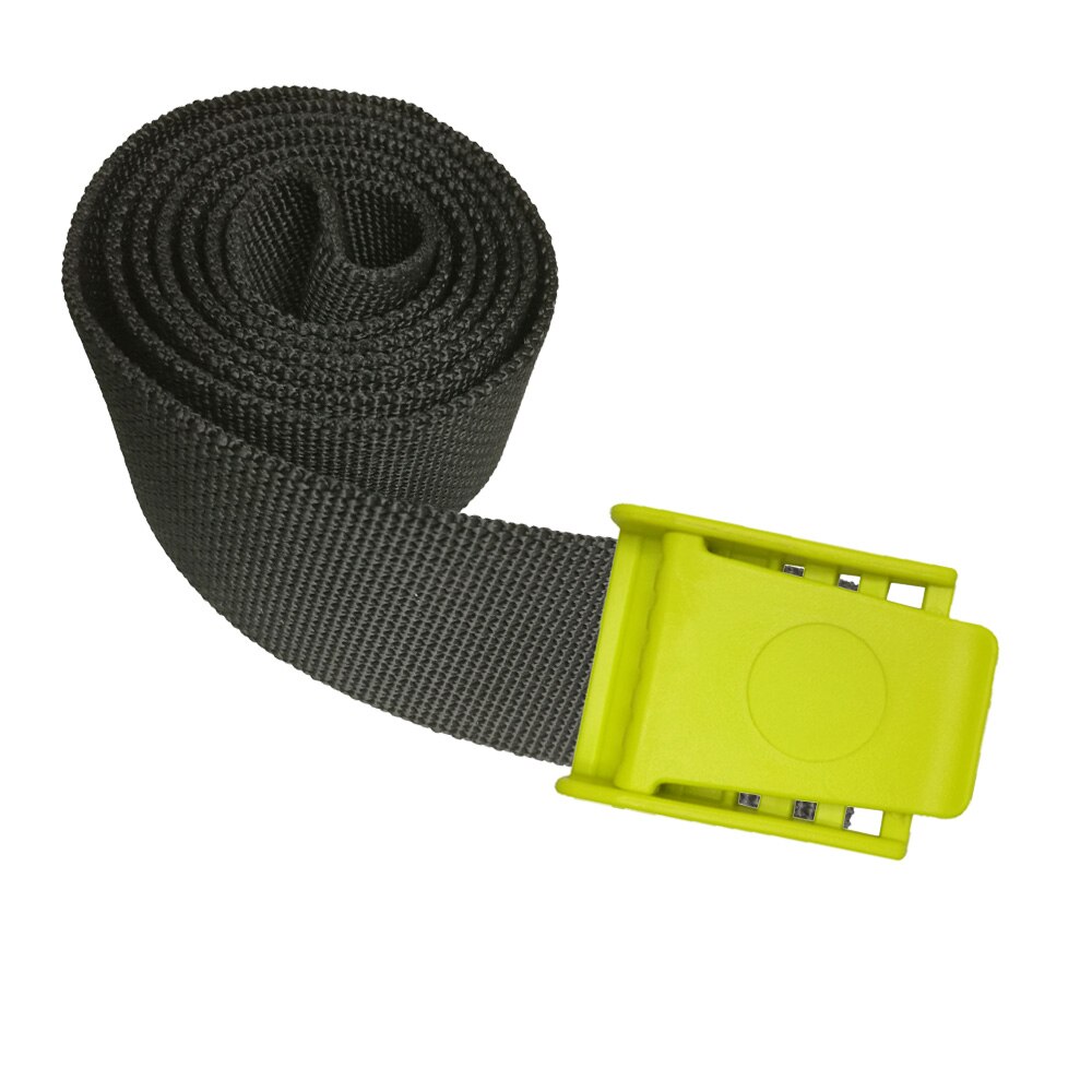 1.5M Strong Durable Replacement Webbing Waist Belt for Backplate Scuba Diving Weight Belt: YellowHead BlackBelt