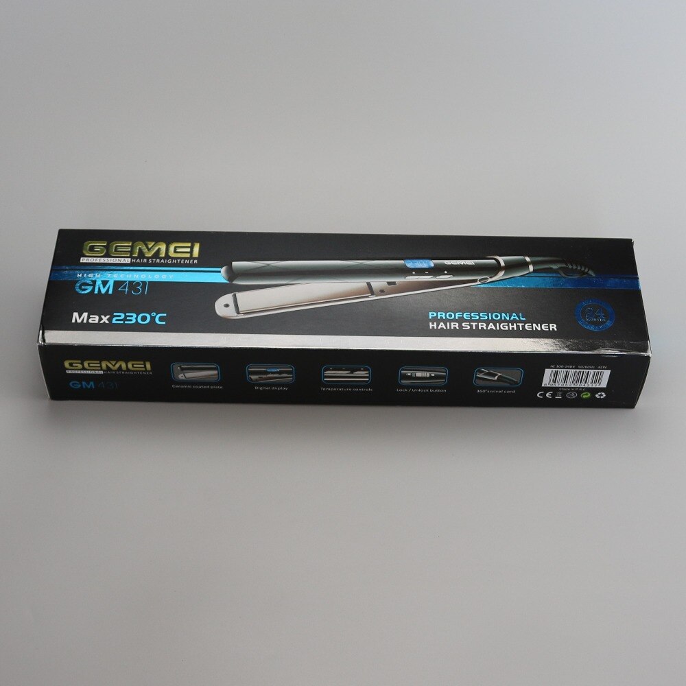 Plancha de pelo con pantalla digital LCD, plancha plana, alisado, 100v-240v, Max 450F Pro