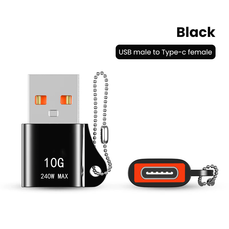 Elough 10Gbps USB 3.1 OTG USB A To Type C Adapter For PC Laptop Huawei Samsung Xiaomi USB Male to USB C Female Converter: WHITE