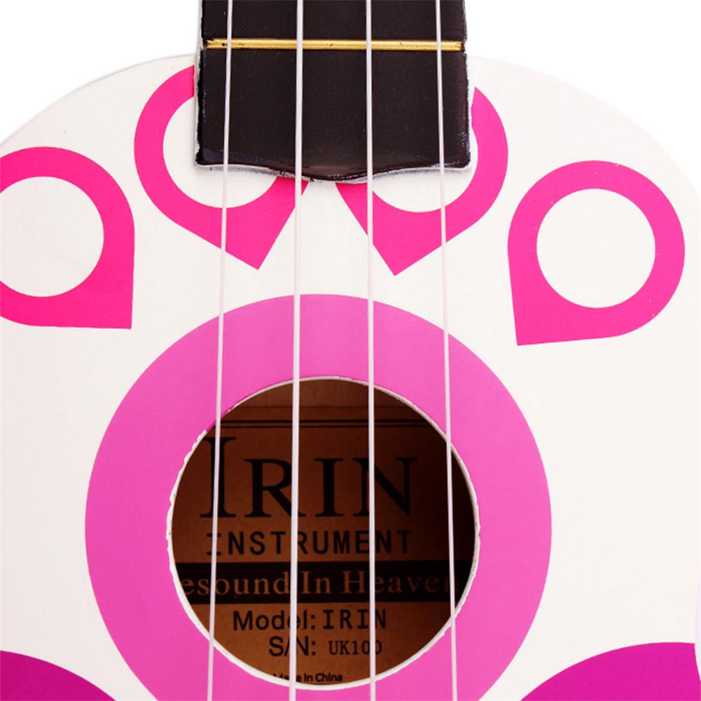 IRIN 21inch Ukulele Knot Pattern Basswood Ukelele 4 Strings Musical Instrument with Bag Strap String Capo Music