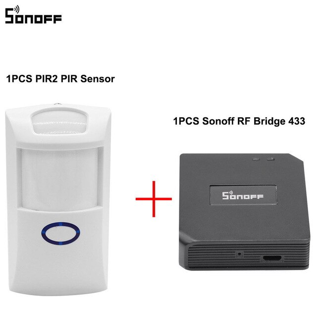 Itead SONOFF RF Bridge 433Mhz Wifi Wireless Signal Converter PIR2 Motion Sensor DW1 Door Window Alarm Sensor Smart Home Security: PIR2 RFbridge