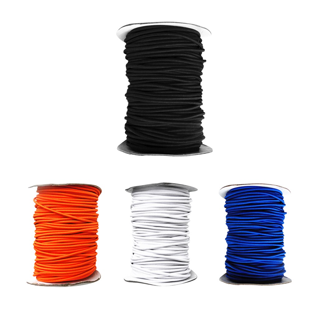 1M/3M/5M/10M 4mm Strong Elastic Bungee Rope Shock Cord Tie Down Boats Trailers Fishing Boat Kayaking Diving Camping