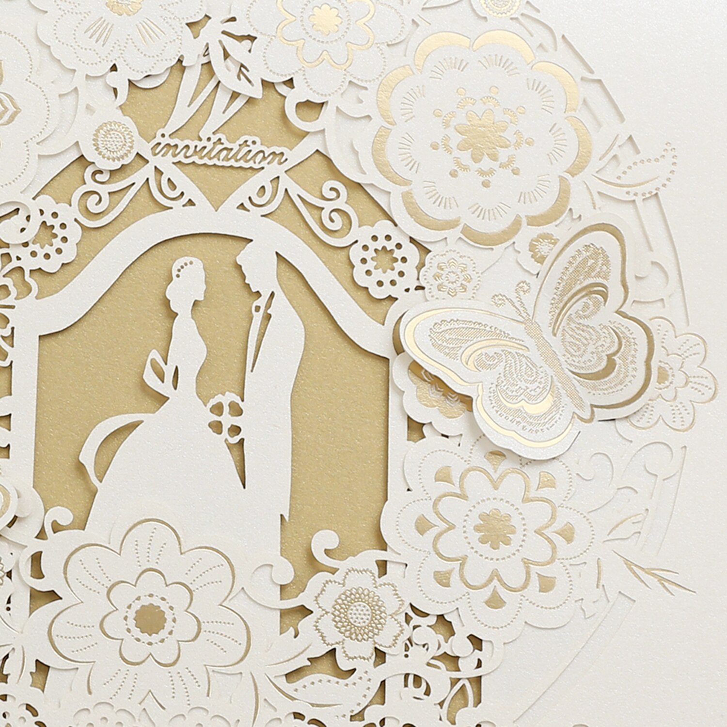 10pcs Wedding Invitations Card Hollow Bride and Groom Invitation Cards Greeting Cards Invitation Holders for Wedding Anniversary