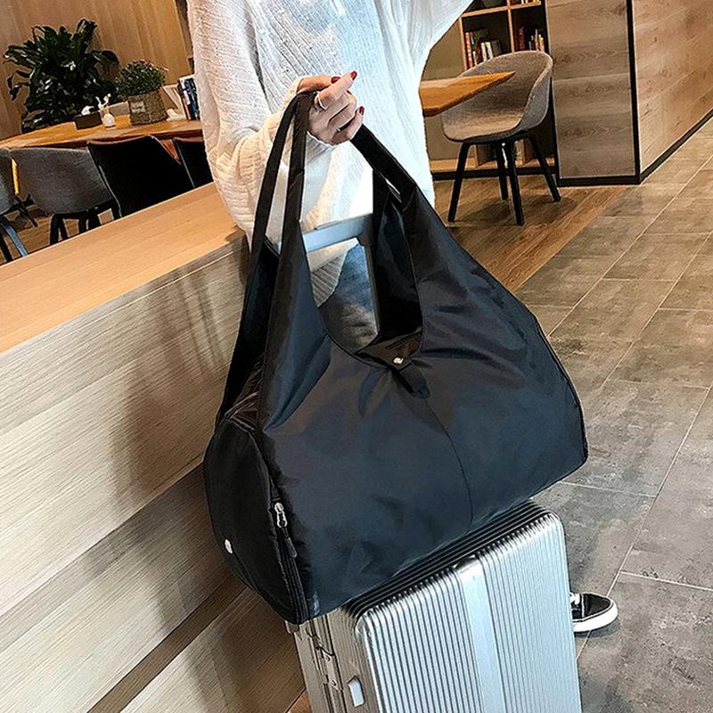 Rosa svart sport gym träningsväska män kvinnor fitness gymnastik åkpåse