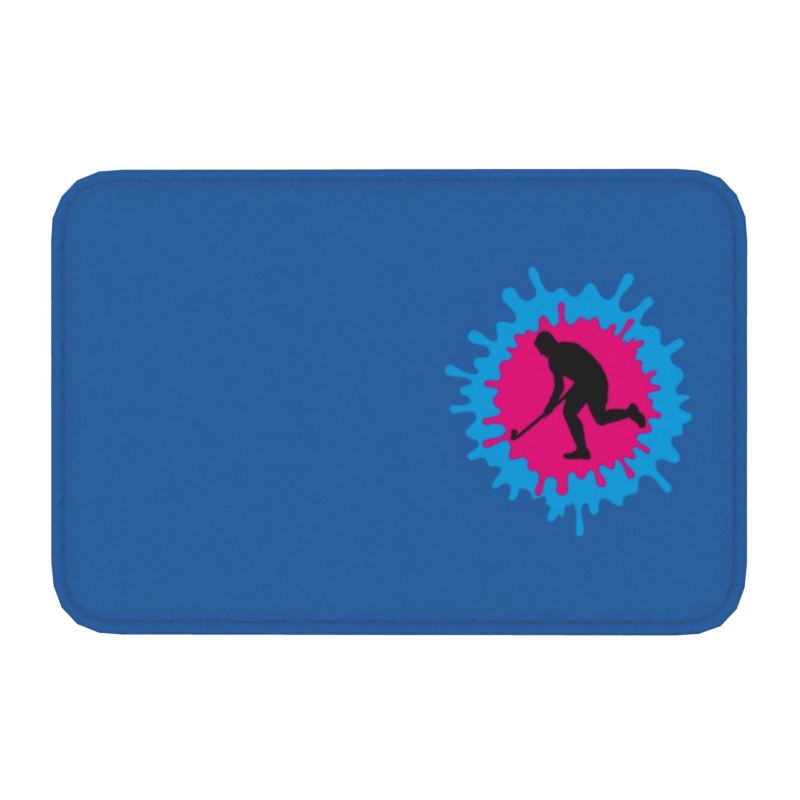 Individuell gestaltete eishockey-herzschlag-fußmatt, rutschfest, für eingangsbereich, küche, Schlecht, wohnzimmer, spielerzimmer, wohnzimmer, fußmatt: Dunkelgrau