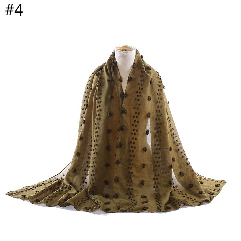1 Pc Viscose Effen Oversize Shalws Moslim Hijab Lady Gerimpelde Wraps Vrouwen Mode Sjaals Lange Hoofd Uitlaat Islamitische Sjaal: color 4