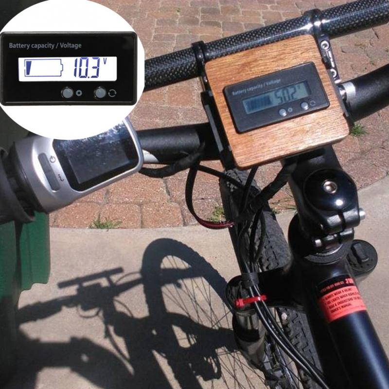 Gauge Buttons Voltage Meter Lithium Car Lead Acid Battery Backlit Universal Battery Capacity LCD Display Monitor Backlit Display