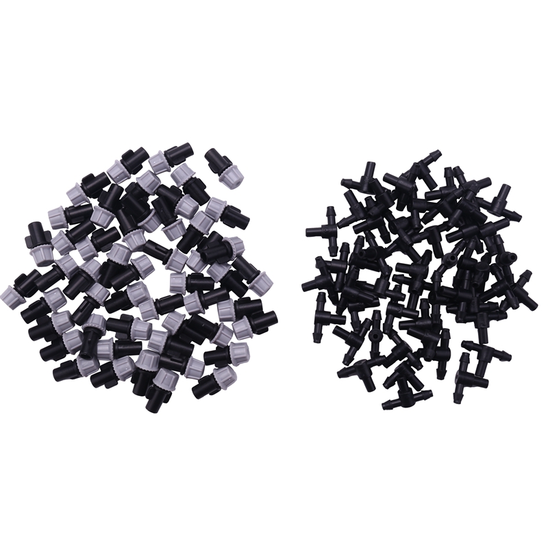100Pcs(50 Pairs)Garden Irrigation Kit Adjustable Atomization Dripper Atomization Connection Tee Joint Water Irrigation Drip Irri: Default Title
