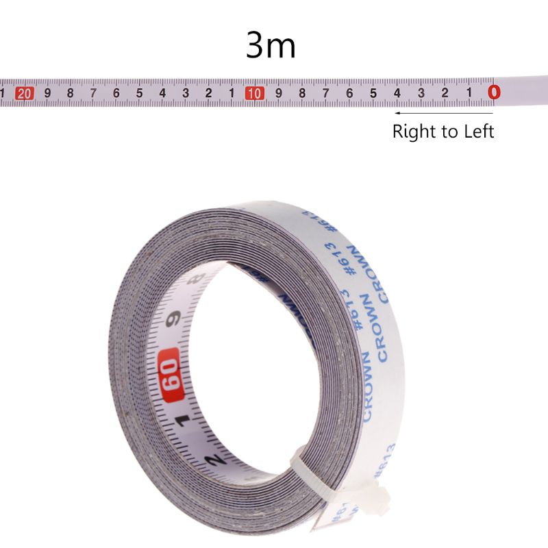 Miter Saw Track Tape Measure Self Adhesive Backing Metric Steel Ruler 1/2/3/5M WXTC