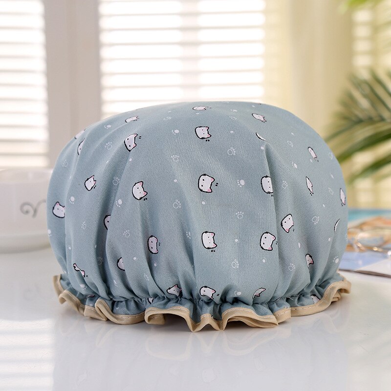 Shower Cap Kids Hair Cap PVC Reusable Hair Bonnet Sauna Bathroom Products Waterproof Shower Cap For Women Satin Bonnet
