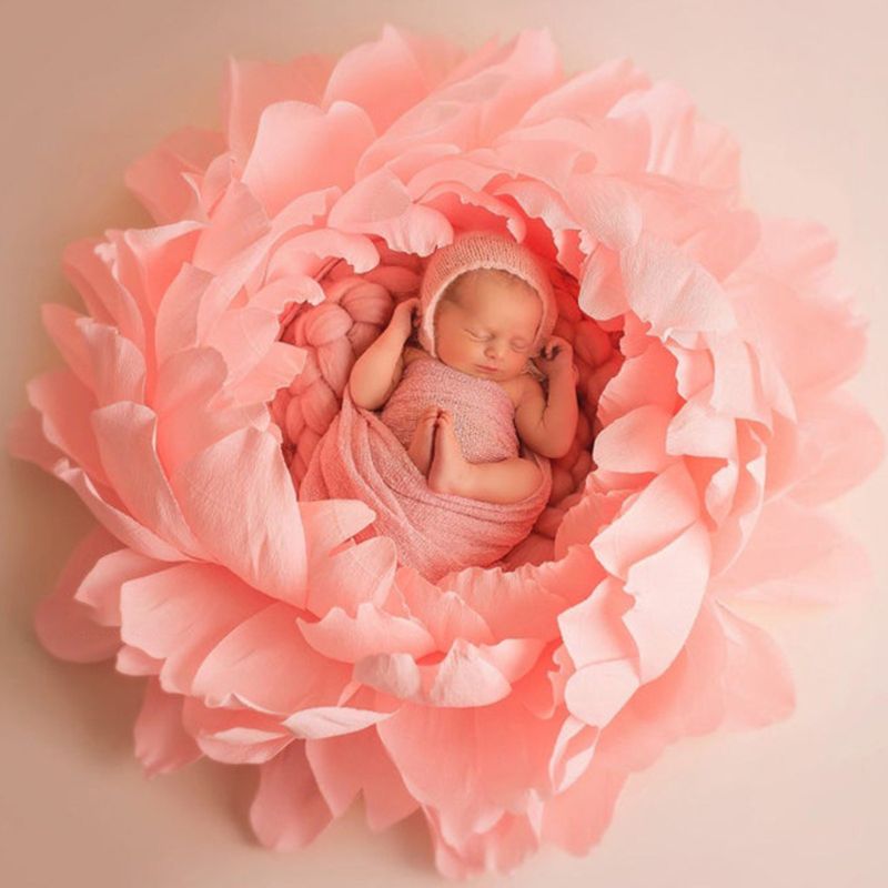 Baby Flower Shaped Posing Container Newborn Big Petal Photography Props Infant Photo Shooting Accessories