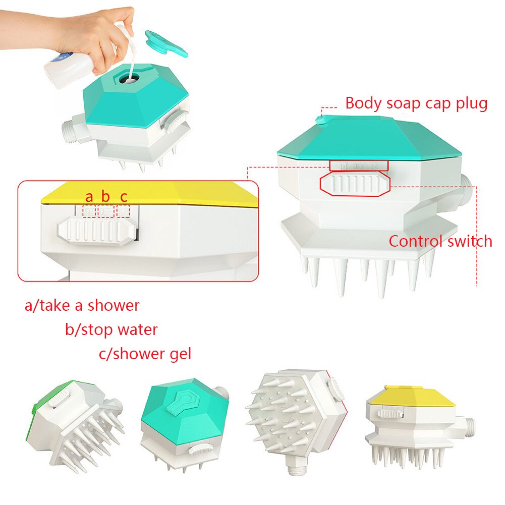 Huisdierbadgereedschap, comfortabele massage-apparaat, douchegereedschap, schoonmaak- en wasbadverstuivers, hondenborstel, huisdierbenodigdheden