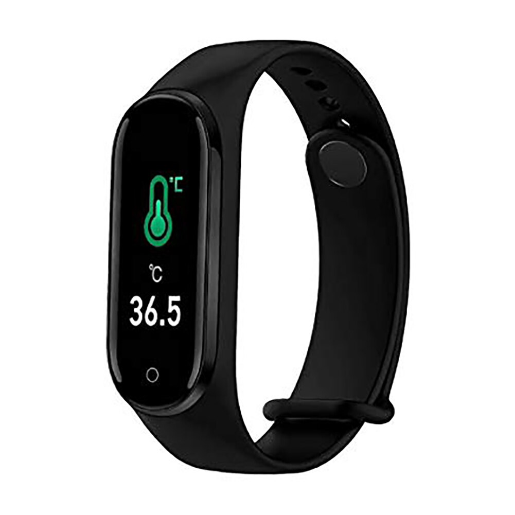 M4 pro smart band slimme polsband fitnessarmband hartslagmeter bloeddrukmeter stappenteller activiteitstracker horloge: Zwart