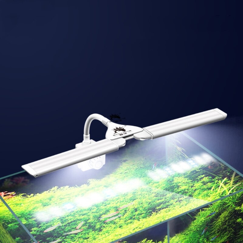 100V-240V Adjustable Fish Tank Four-Row Lights LED Aquarium Clip-on Lighting Lamp EU/US Plug