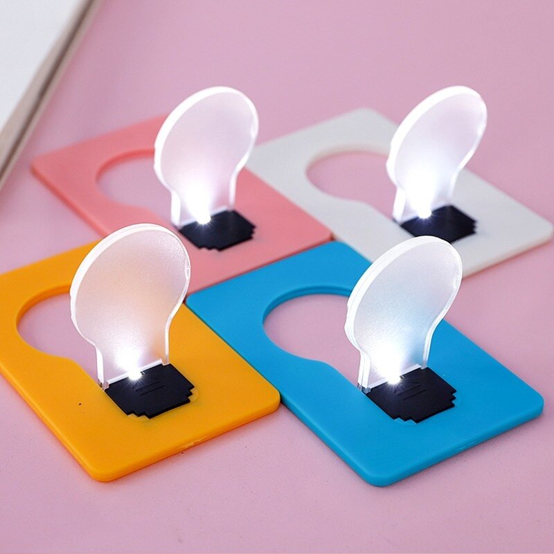 Portable Card Shape Night Light Ultra-Thin Card Light Led Energy Saving Lamp Battery Wallet Pocket Bedroom Card Lamp