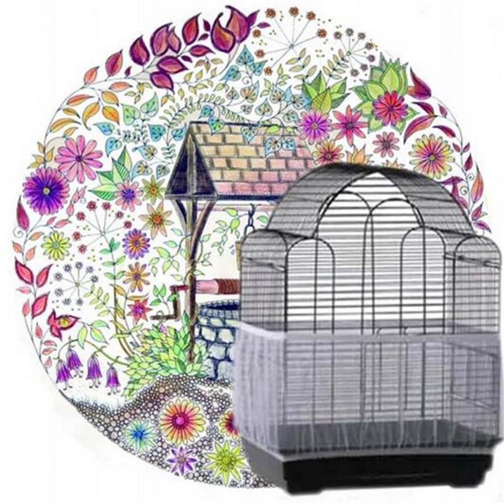 Kooi Cover Machine Wasbare Zware Top Netto Garen Ronde Vierkante Kooien Universele Vogelkooi Cover Voor Thuis