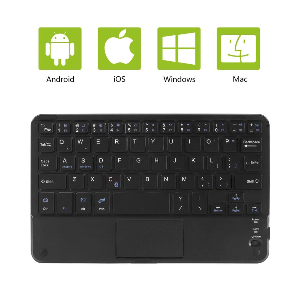 Bluetooth Keyboard Mini Wireless Keyboard Rechargeable BT 5.0 Touch Keypad Ultra-thin Ergonomic Keybord with 59 Keycaps For PC