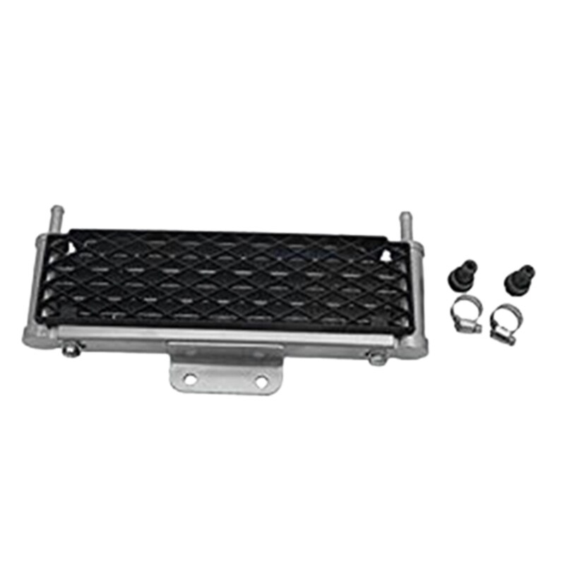 Enfriador de aceite de motocicleta de 4 filas de malla de gran tamaño con 10Mm de brillo para motores 50Cc-160Cc modificado refrigerado por aceite Pit Dirt Bike