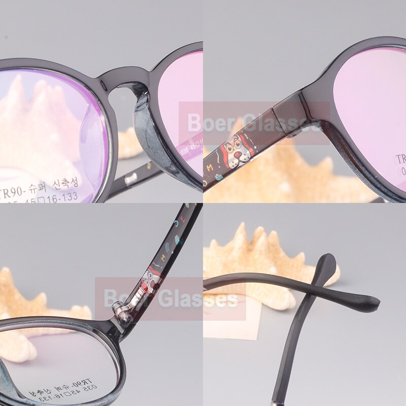 Montura de gafas para niños RX, gafas para niños y niñas, montura completa segura y cómoda, gafas graduadas 035