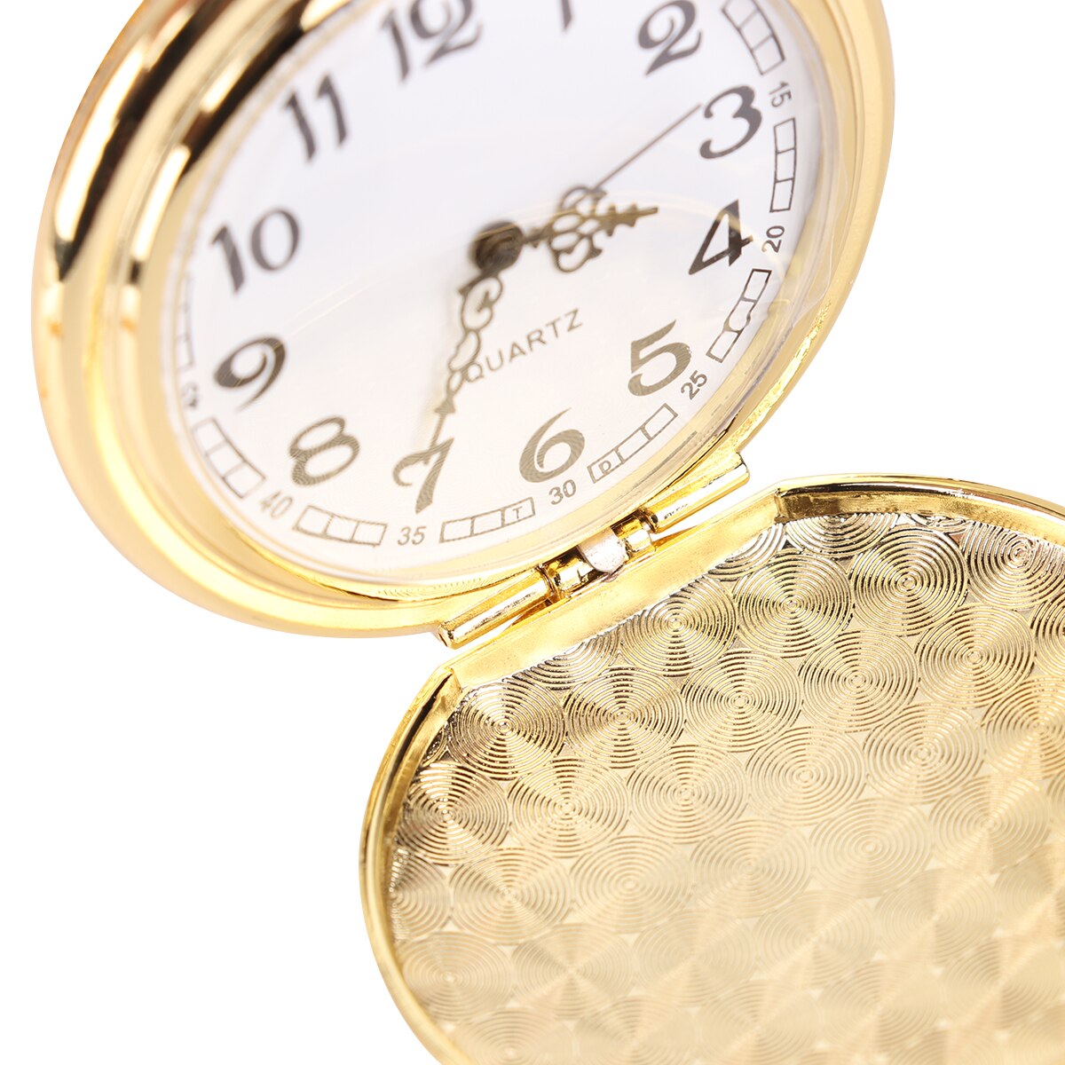 Black Smooth Stainless Steel Case Modern Pocket Watch Men