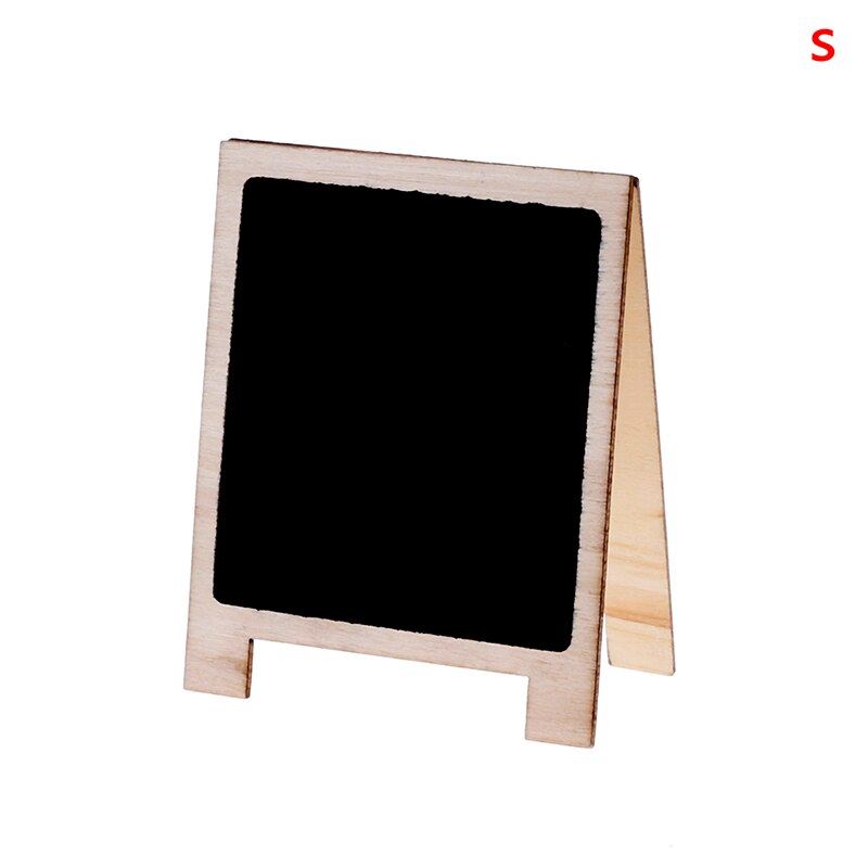 Tavle opslagstavle papirvarer kontorartikler størrelse  s 8*10cm desktop skrivetavler træ bordplade kridt tavle dobbeltsidet