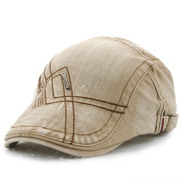 [JAMONT] Men Caps Fall Visor Beret Hat Cotton Letter Men's Visors Cap Simple Style Painter Flat Hats Casquette Gorras