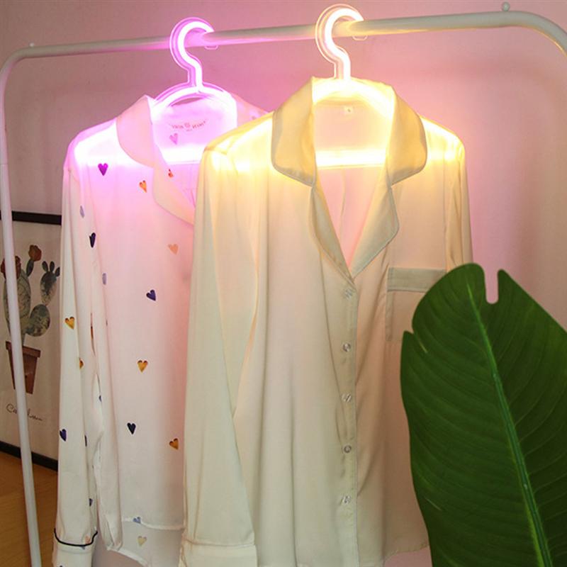 Letrero de luz LED de neón, soporte de ropa alimentado por USB, luces decorativas, colgador de luz para dormitorio, tienda de ropa, decoración de pared