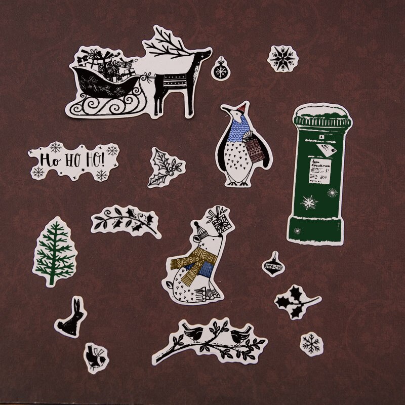 ZFPARTY Winter Transparent Clear Silicone Stamp Cutting Dies Set for DIY scrapbooking/photo album Decorative