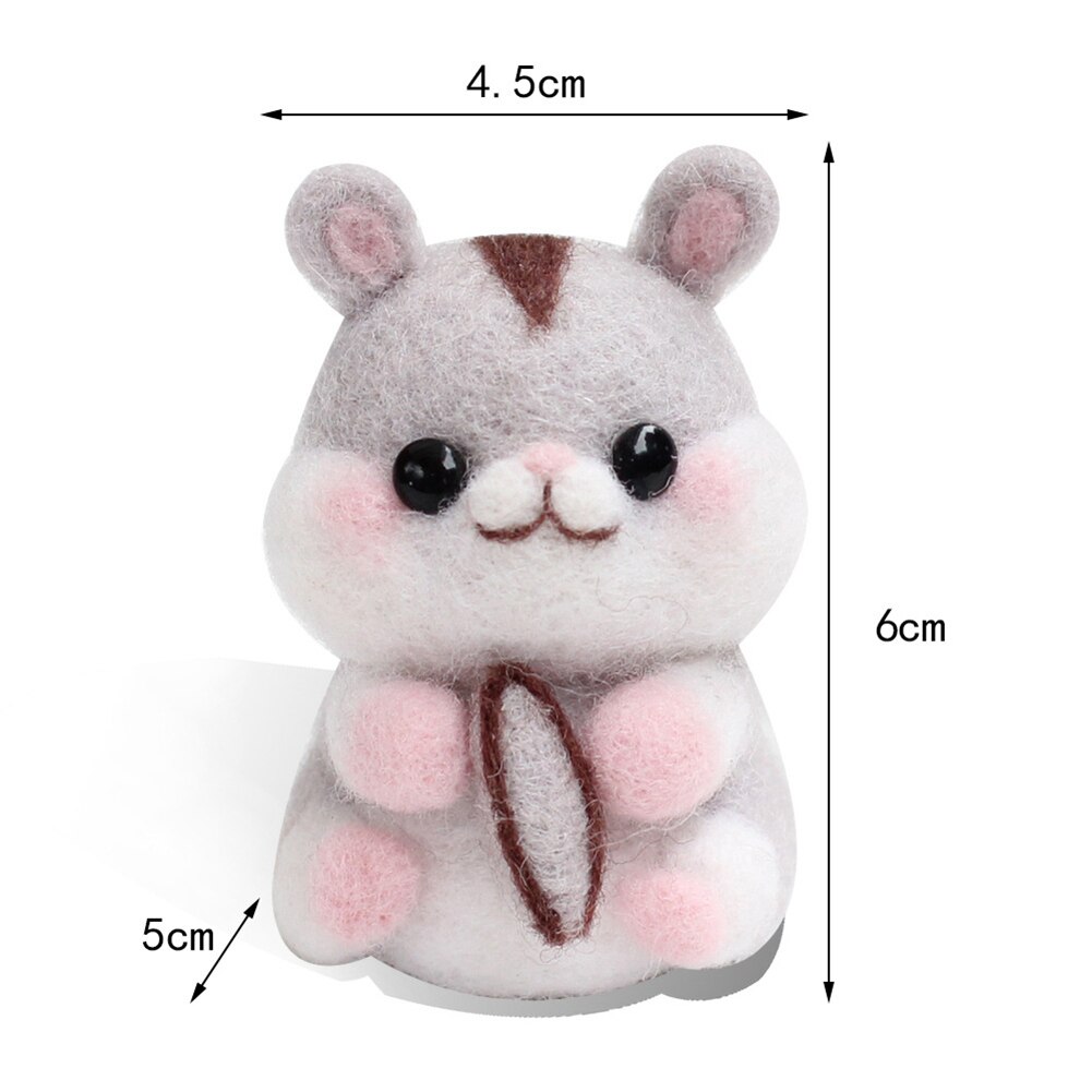 14x10x6cm manualidad de fieltro de lana DIY muñeca encantadora sin terminar Poked Set Kit para manualidades para Material de aguja bolsa paquete DIY juguetes