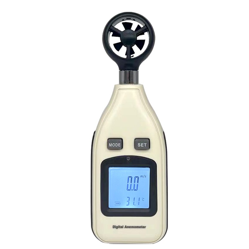 2-in-1 Digital Anemometer Measuring Instruments For Wind Speed And Temperature With Wind Senor Connected Air Flow Speed Meter