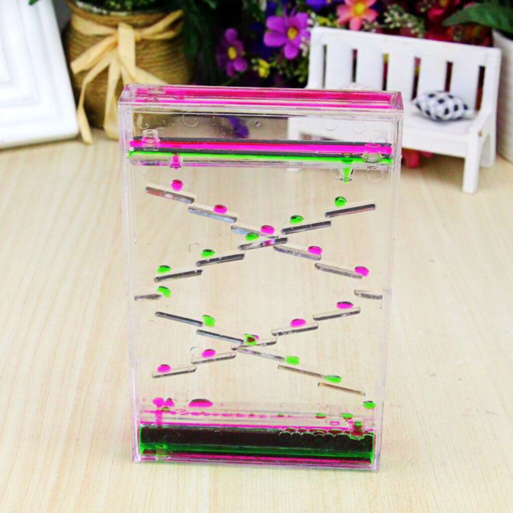 Schreibtisch-gadget, schwebendes farböl, sanduhr, mischung, illusion, timer, fidget-spielzeug, ornament: Rosa grün 2