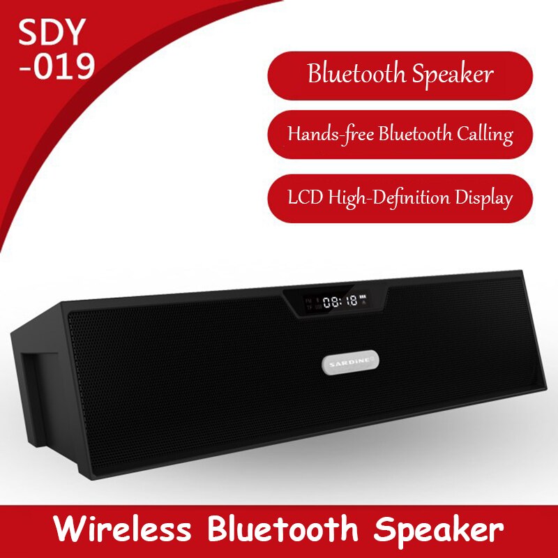 Draagbare Speaker Mini Wireless Bluetooth Speaker Fm Radio Versterker Met Wekker Lcd Display En Mic SP019