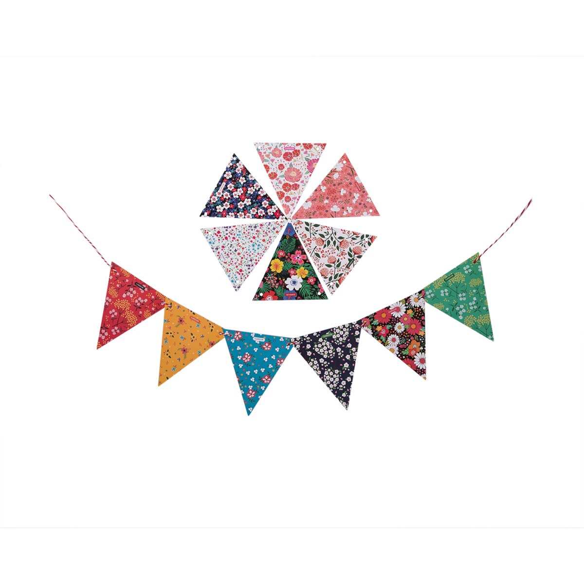12 flags Birthday Bunting Garland Banners Decorations Party Supplies Happy Birthday Banner Plastic Party Decoration Supplies: Default Title