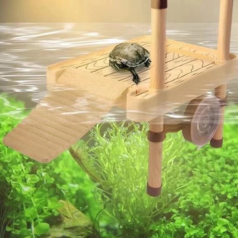 Wood Grain Turtle Platform Floating Island Turtle Tank Aquarium Floating Drying Platform островок для черепах дом для черепахи