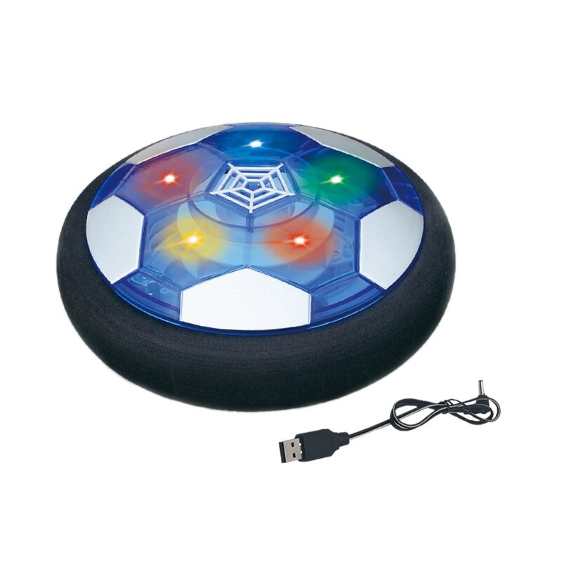 Kinderen Speelgoed Oplaadbare Air Power Voetbal Disc Indoor Drijvende Voetbal Met Led Licht Voor Jongens Meisjes Peuter