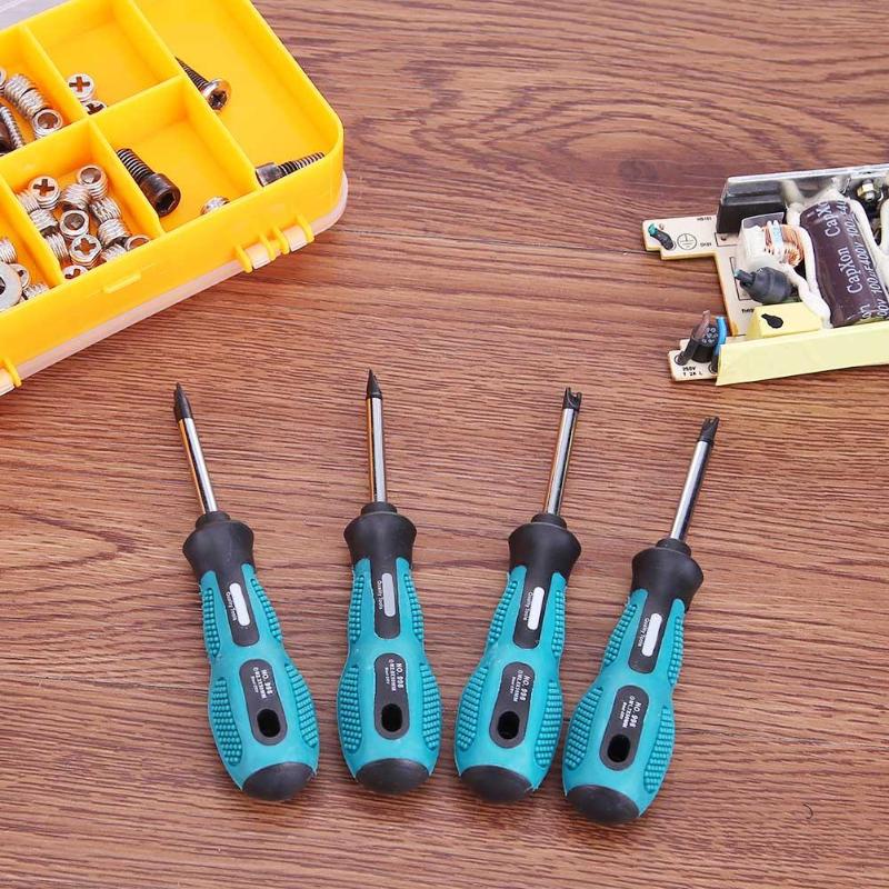 4pcs Multifunction U Fork Shape Antislip Chrome Vanadium Steel Screwdriver Set Multifunction CR-V Screw Driver Hand Tools Kit