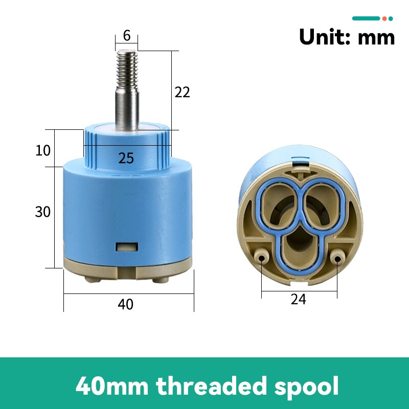 Faucet Valve Core Standard Ceramic Cartridge Replacement Parts for Faucet Valve Shower Valve Core Water Mixer Faucet Splitter: 14