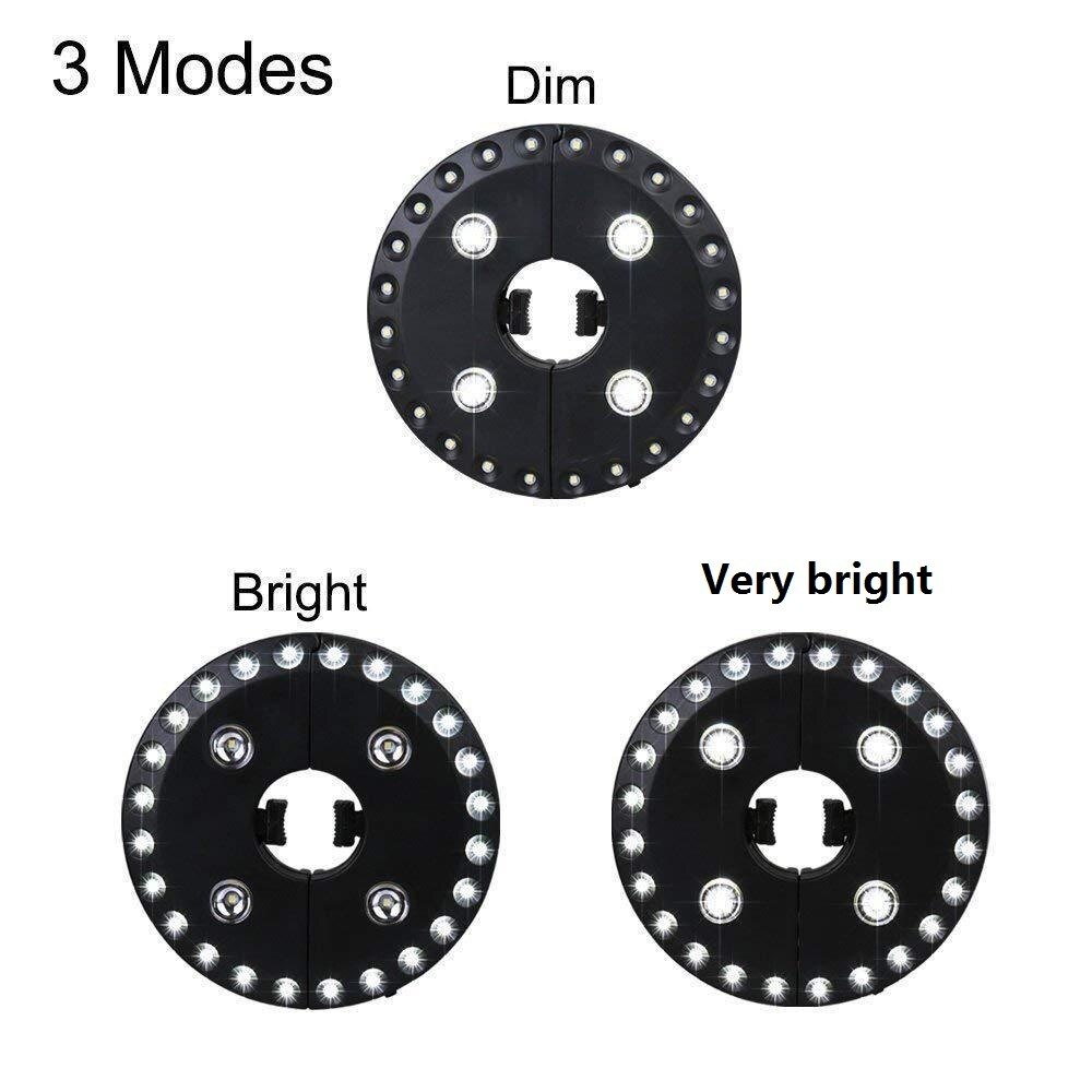 LED Umbrella Light 48/24 LED 3 Mode Umbrella Light Lantern Outdoor Camping Light Poles Tent Light Garden Patio Beach Light 6: 28LED 1PS