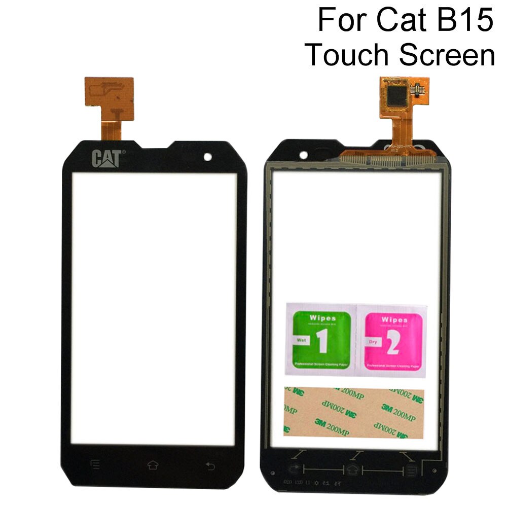 4.0 inch Mobile Touch Screen For Cat B15 Mobile Phone Front Touch Screen Glass Digitizer Panel Lens Sensor Tools 3M Glue