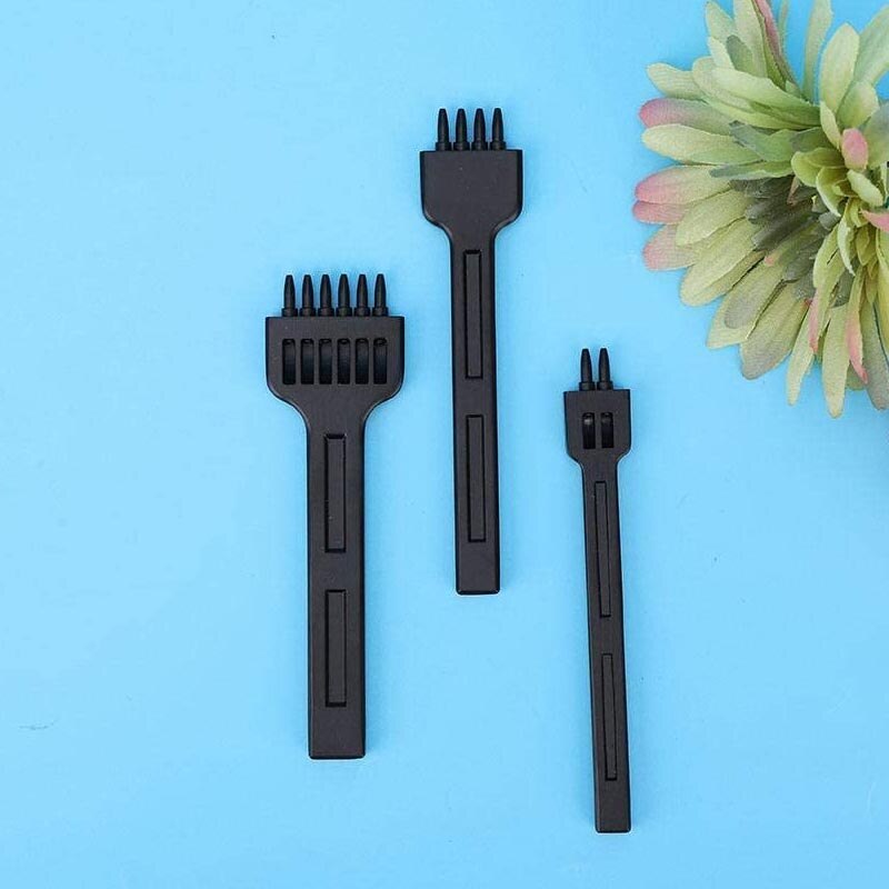 DIY leather tool alloy steel row punch leather punch round punch diamond cut punch hand stitch threading punching