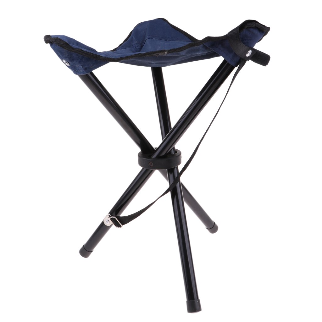Portable Folding Tripod Stool – Lightweight Camping & Fishing Seat (Orange Cloth, Metal Legs)