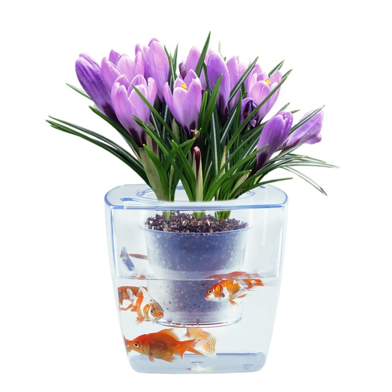 Ecologische aquarium bloempot tafelmodel gras plantenbak plastic bloempot geometrisch aquarium